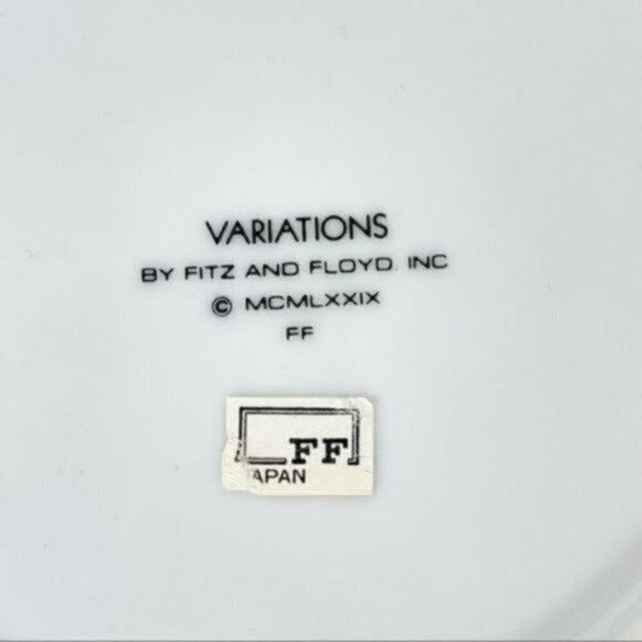 Fitz and Floyd Variations Daffodils 2 plates & 2 mugs set 1979 vintage - Picture 9 of 14